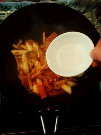 韩式泡菜炒年糕的做法步骤8