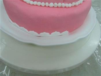 HOLLETKITY粉色双层翻糖蛋糕的做法图解43