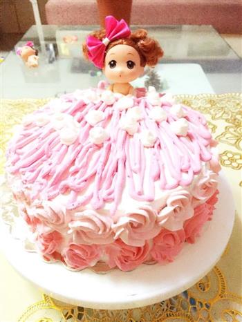 迷糊娃娃洗澡生日蛋糕-给自己做的生日蛋糕的做法步骤22