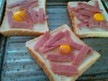 简单超简单的面包火腿芝士蛋早餐的做法图解6