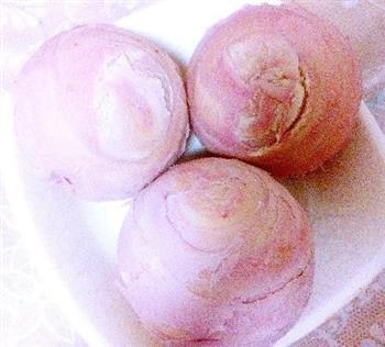 紫薯莲蓉蛋黄酥饼的做法步骤12