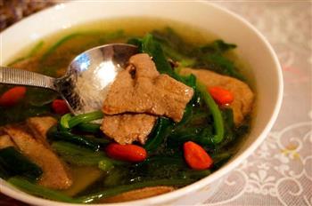 营养汤-菠菜猪肝汤的做法图解10