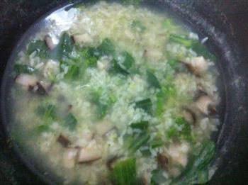 蘑菇西兰花青菜粥的做法步骤4