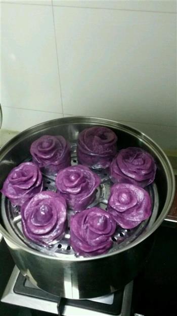 紫薯玫瑰馒头的做法步骤10