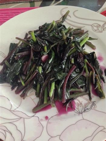 奇异的紫背天葵-素菜通用做法的做法步骤4