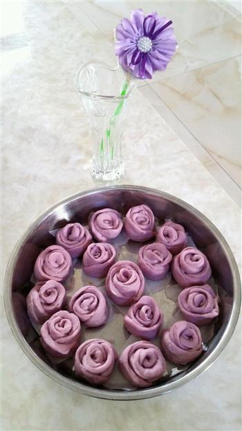 紫薯玫瑰花卷的做法图解6