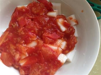 微波炉简单菜谱-芝士番茄年糕的做法步骤5