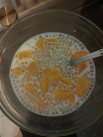 黄桃牛奶西米露的做法步骤4