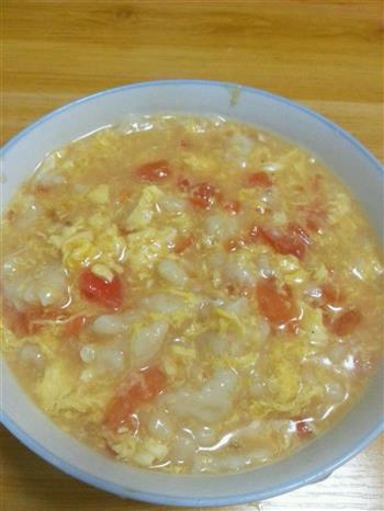 早餐要吃好 西红柿鸡蛋疙瘩汤 面疙瘩的做法步骤4
