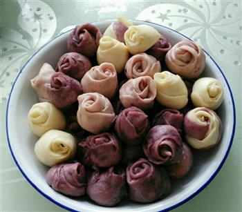 紫薯玫瑰小馒头的做法图解13
