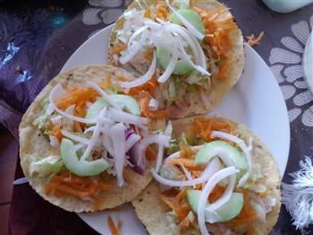 墨西哥玉米饼沙拉  taco tostadas的做法图解4