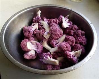 干煸紫花菜的做法步骤2