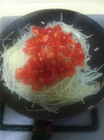 番茄土豆丝的做法步骤4
