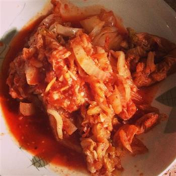 韩式泡菜炒年糕的做法步骤4