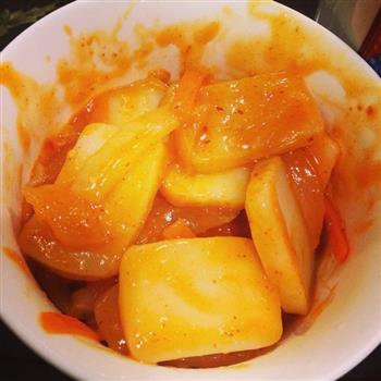韩式泡菜炒年糕的做法步骤7
