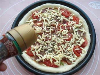 黑椒牛肉披萨的做法步骤14