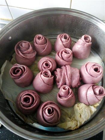 紫薯玫瑰花馒头的做法步骤12