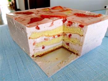 草莓慕斯蛋糕-简单-和蛋糕店的味道一样的做法步骤17
