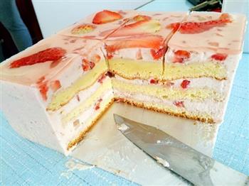 草莓慕斯蛋糕-简单-和蛋糕店的味道一样的做法步骤18