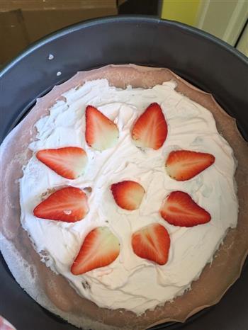 粉粉的草莓千层蛋糕的做法步骤7