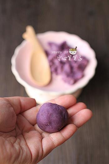 紫薯豆沙糕的做法步骤1