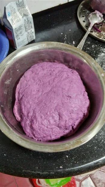 紫薯玫瑰花馒头的做法图解6
