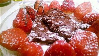 朗姆霜降草莓＋巧克力布朗尼的做法图解4