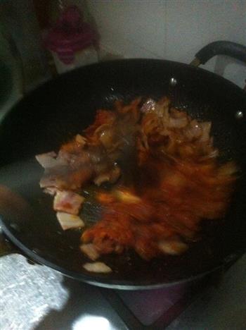 韩式辣白菜培根饭的做法步骤6