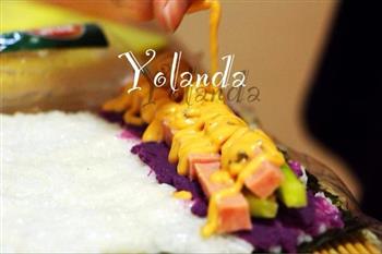 紫薯寿司的做法图解6