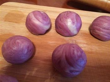 中式点心-紫薯豆沙酥的做法步骤21