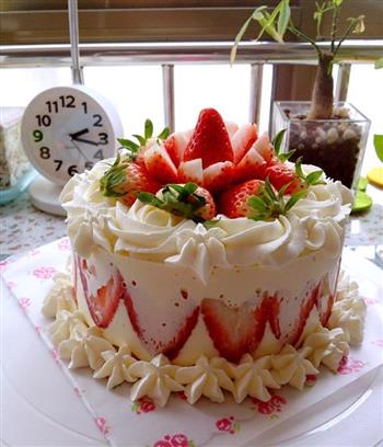 玫瑰草莓奶油慕斯蛋糕6寸的做法图解40