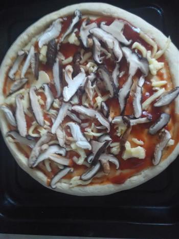 大虾香菇披萨的做法步骤8