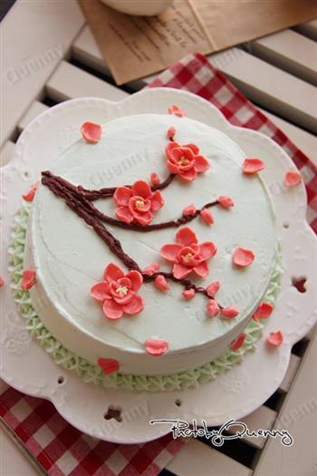 梅花裱花蛋糕的做法步骤34
