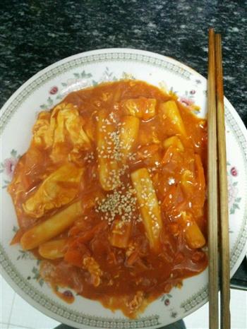 简单韩式炒年糕的做法步骤4