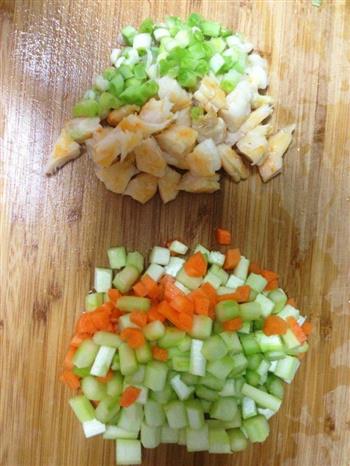 培根芦笋蛋炒饭的做法步骤2