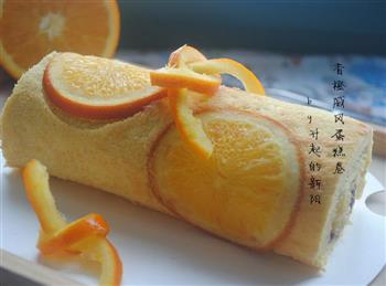 香橙戚风蛋糕卷的做法步骤10
