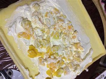 虎纹芒果奶油蛋糕卷的做法步骤4