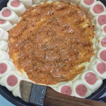 香肠花边大虾披萨的做法步骤19