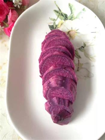南瓜紫薯糯米糍的做法图解2