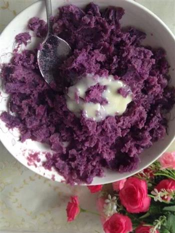 南瓜紫薯糯米糍的做法步骤6