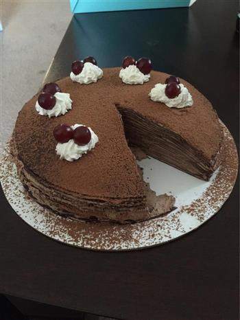香浓巧克力千层蛋糕的做法步骤10