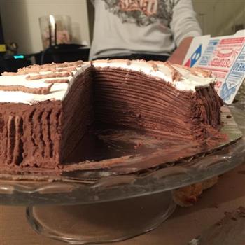 香浓巧克力千层蛋糕的做法步骤11