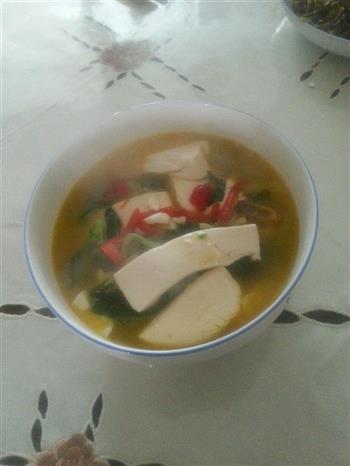 青菜豆腐汤的做法步骤1