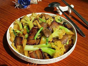 酱油肉干锅花菜的做法步骤14