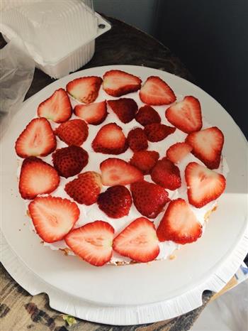 草莓裸蛋糕的做法图解4