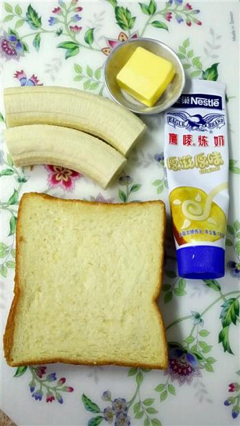 黄油煎-土司香蕉卷的做法图解1