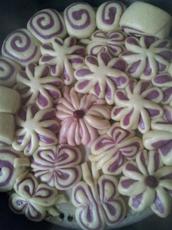 紫薯蝴蝶花式馒头的做法图解11