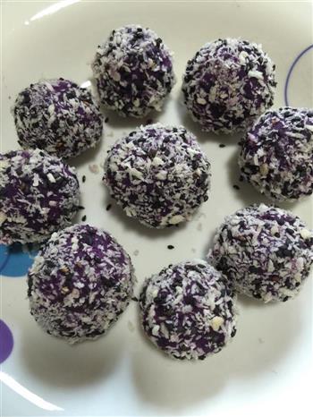 有料的紫薯球的做法图解4