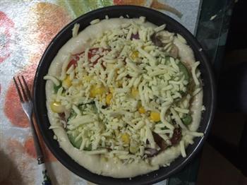 6寸香肠蔬菜披萨的做法步骤18