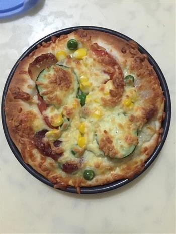 6寸香肠蔬菜披萨的做法步骤20